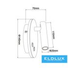UNIVERSO Fali lámpa 8w 720lm 3000K IP20 fehér 2 év