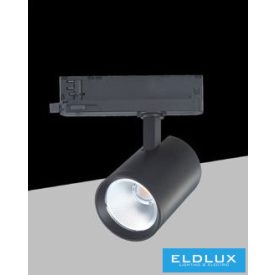   UNIVERSO Háromfázisú sínhez spotlámpa 30w 3250lm 3000k Ra90 38° IP20 Fekete D75x120mm 5év