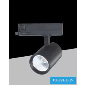   UNIVERSO Háromfázisú sínhez spotlámpa 30w 3250lm 3000k Ra90 38° IP20 Fekete D75x120mm 5év