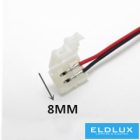 UNIVERSO 8mm-es LED szalaghoz toldóelem DC fejjel