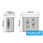 ELDLUX ELDILEN kristály üveg fali lámpa D250 E14×2