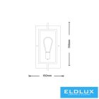UNIVERSO Fali lámpa e27 1xmax.60w IP20 réz/fekete 350x180mm 5év