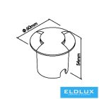 UNIVERSO Taposólámpa LED 1w 50lm 4000k 210° IP67 fekete Ø60x54mm