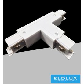   UNIVERSO Háromfázisú sínhez T-alakú toldóelem fehér 165x99x33mm