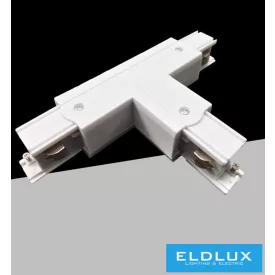   UNIVERSO Háromfázisú sínhez T-alakú toldóelem fehér 165x99x33mm