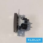 ELDLUX ELDGROUND 2P+F konnektor gyerekvédelemmel csapfedéllel fekete csavaros