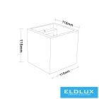 UNIVERSO Gipsz fali lámpa 1xG9 Max.25w 115x115x115mm IP20 fehér