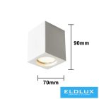 UNIVERSO Gipsz mennyezeti lámpa 1xGU10 Max.35w 70x70x90mm IP20 fehér