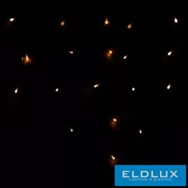   WISDOM fényfüzér meleg fényű 200LED 4x0.6m átlátszó kábellel Max Cs. 4db 8 fun. IP44