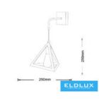 UNIVERSO Fali lámpa 1xE27 max.60w 250x250mm IP20 Fekete 5év