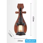 UNIVERSO Fali lámpa 1xE27 IP20 200x170x430mm fekete