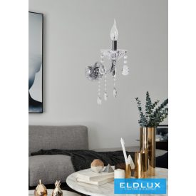 UNIVERSO Fali lámpa 1 karos 1xE14 Max.40W D25x36cm króm