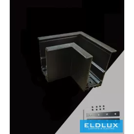   UNIVERSO Rugós mágneses sülyesztett sínhoz sarokelem DC:48V IP20 Fekete 65x65x50mm