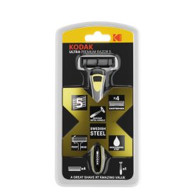   Kodak Borotva Készülék ULTRA Premium 5 pengés fém + 4 pótfej