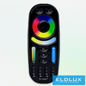   MIBOXER RF 2.4G RGB+CCT LED Szalaghoz távirányító 4 Zónás fekete