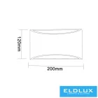 UNIVERSO Gipsz fali lámpa 1xG9 Max.25w 200x120x85mm IP20 fehér