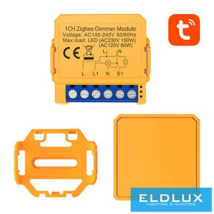 Avatto Okos fényerőszabályozó kapcsolómodul 2-áramkörös AC:100-240V max.150w ZigBee Tuya