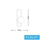 UNIVERSO Fali lámpa 1xG9 max.10w 120x420mm IP20 Óarany