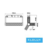 UNIVERSO Mágneses sínbe szerelhető spot Lámpa DC:48V 10W 800LM 3000K RA90 IP20 158x45x24mm Fekete