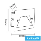 UNIVERSO Lábazati süllyesztett LED lámpa 3w 150lm CCT.kap IP65 Fehér 120x85x35mm