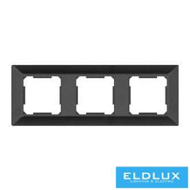 ELDGROUND Hármas műanyag keret Fekete