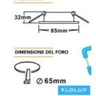 UNIVERSO Vizzáró süllyesztett lámpatest 1xPAR16 foglalat nélkül IP44 Króm D85x32mm Kivágás:D65mm