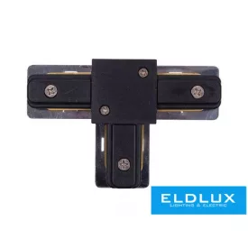 UNIVERSO Egyfázisú sínhez T alakú csatlakozó fekete