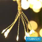 WISDOM tűzijáték fényfüzér meleg fényű 20dbx10LED 6m átlátszó kábellel Max Cs. 4db IP44