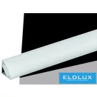 UNIVERSO sarokhoz aluprofil matt fehér fedlappal+végzáró 45° 13x13x2000mm alumínium