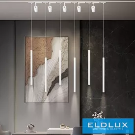   UNIVERSO Egyfázisú sínhez függeszték COB LED 3W 300lm 4000K ∅32x600mm IP20 fekete