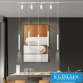   UNIVERSO Egyfázisú sínhez függeszték COB LED 3W 300lm 4000K ∅32x400mm IP20 fehér