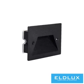   UNIVERSO Lábazati süllyesztett LED lámpa PIR-vel 3w 150lm CCT IP65 fekete 115x80x34mm