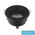 UNIVERSO Vízzárós süllyesztett lámpatest 1xPAR16 foglalat nélkül IP44 Fekete D85x54mm Kivágás:D65mm 5 év