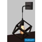 UNIVERSO Fali lámpa 1xE27 max.60w 170x170mm IP20 Fekete 5év