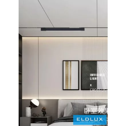 UNIVERSO Egyfázisú sínhez lámpatest 20W 1600lm CCT kapcsolóval IP20 fekete 507x50x34mm