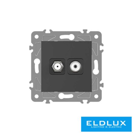 ELDLUX ELDGROUND SAT + TV aljzat (13db) fekete