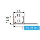 ELDLUX Alumínium profil+fedlap 2000x34x13mm