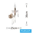 UNIVERSO Fali lámpa 1 karos 1xE14 Max.40W D25x36cm arany