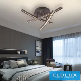   ELDLUX MEMPHIS kristályüveg mennyezeti lámpa króm 18W 4000K