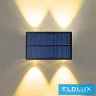 UNIVERSO Solar fali lámpa 5V 1w 60lm 3000k IP65 fekete 170x80x73mm