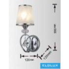 UNIVERSO Fali lámpa 1-karos 1xE27 Max.60W D120x350mm IP20 Króm