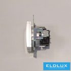 ELDLUX ELDGROUND 2P+F konnektor gyerekvédelemmel csapfedéllel ezüst csavaros