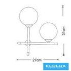 UNIVERSO Fali lámpa 2xG9 Fekete 5 év