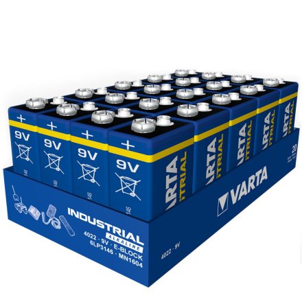 VARTA Industrial Alkáli 9V Elem BULK
