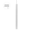 CHLOE SLIM GU11/MR11 SUSPENDED FOR TRACK 3F 250V IP20 40X500+1M WIRE, WHITE, ADJUSTABLE BEAM ANGLE