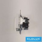ELDLUX ELDGROUND 2P+F konnektor gyerekvédelemmel csapfedéllel fehér csavaros