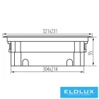 KANLUX Padlódoboz MOWION BIURO+  Fekete 16 modul