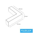 UNIVERSO LL57-lámpához L-alakú toldóelem 12w 1560lm 4000k-6500k kapcsolóval IP20 Fehér 176x176x70mm 5év