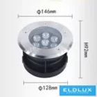 UNIVERSO Taposólámpa LED 7w 850lm 3000k 30° IP67 acél Ø146-Ø128x92mm
