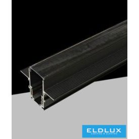   UNIVERSO Mágneses süllyesztett sínrendszer DC:48V-os 16A 2000x62x47mm Fekete